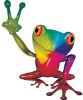 
	Cool Peace Frog Decal with Rainbow Colors
