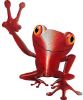 
	Cool Peace Frog Decal in Red
