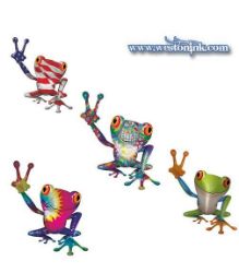 Cool Peace Frog Decals