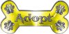
	Dog Bone Animal Adoption with Paws Sticker Decal in Yellow
