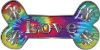 
	Dog Bone Animal Love with Paws Sticker Decal in Tie Dye Colors
