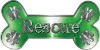 
	Dog Bone Animal Rescue Paws Sticker Decal in Green
