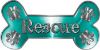 
	Dog Bone Animal Rescue Paws Sticker Decal in Teal
