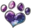 
	Dog Cat Animal Paw Heart Sticker Decal in Hearts
