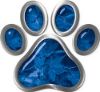 
	Dog Cat Animal Paw Sticker Decal in Blue Camouflage
