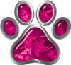 
	Dog Cat Animal Paw Sticker Decal in Pink Camouflage
