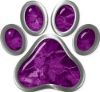 
	Dog Cat Animal Paw Sticker Decal in Purple Camouflage
