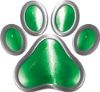 
	Dog Cat Animal Paw Sticker Decal in Green
