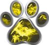 
	Dog Cat Animal Paw Sticker Decal in Yellow Inferno
