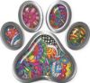 
	Dog Cat Animal Paw Sticker Decal in Psychedelic Art
