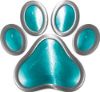 
	Dog Cat Animal Paw Sticker Decal in Teal
