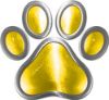 
	Dog Cat Animal Paw Sticker Decal in Yellow
