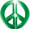 
	Peace Symbol Decal in Green
