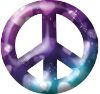 
	Peace Symbol Decal with Hearts
