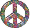 
	Peace Symbol Decal with Psychedelic Art

