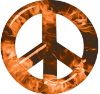 
	Peace Symbol Decal in Orange Inferno Flames
