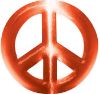 
	Peace Symbol Decal in Orange
