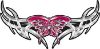 
	Tribal Wings withFlaming Butterfly In Pink
