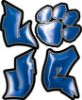 
	Love Decal with Pet Paw for Heart in Blue
