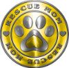 
	Rescue Mom Pet Rescue Adoption Paw and Heart Sticker Decal in Yellow
