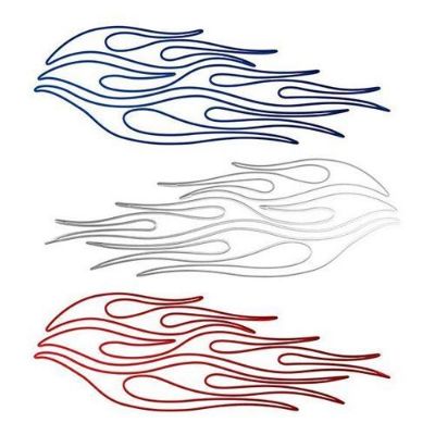 Pin Stripe Flame Decals