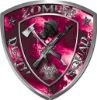 
	Zombie Death Squad Zombie Outbreak Decal with Pink Evil Zombie Skulls
