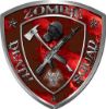 
	Zombie Death Squad Zombie Outbreak Decal with Red Evil Zombie Skulls
