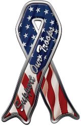 Support Our Troops Ribbon Decals