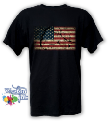 Grunge Cracked American Flag T-Shirt