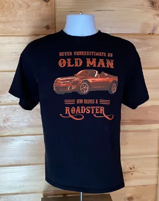 Picture of Never Underestimate an Old Man who drives a Roadster T-Shirt